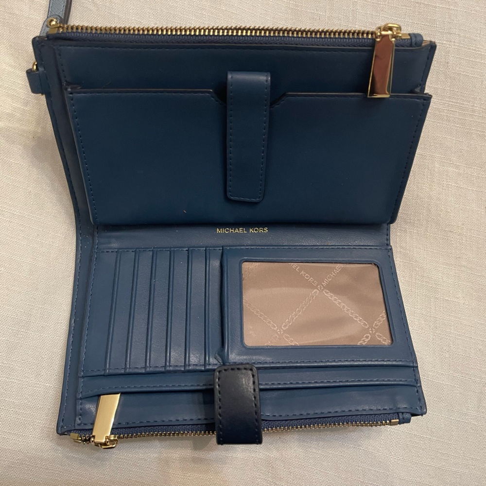Nwot Michael Kors Blue Adele Studded Tricolor Saf… - image 3